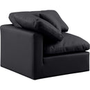 Meridian Indulge Black Vegan Leather Corner Chair IMAGE 6