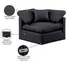 Meridian Indulge Black Vegan Leather Corner Chair IMAGE 8