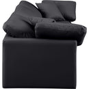 Meridian Indulge Black Vegan Leather Modular Sofa IMAGE 5