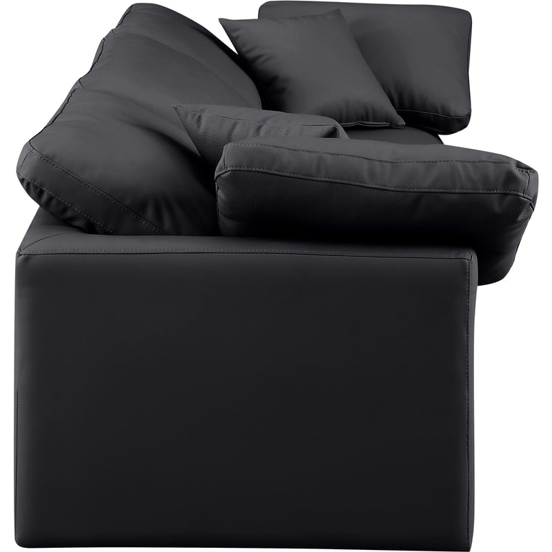 Meridian Indulge Black Vegan Leather Modular Sofa IMAGE 5