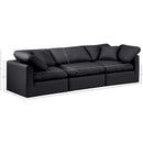 Meridian Indulge Black Vegan Leather Modular Sofa IMAGE 9