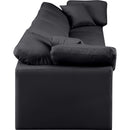 Meridian Indulge Black Vegan Leather Modular Sofa IMAGE 5