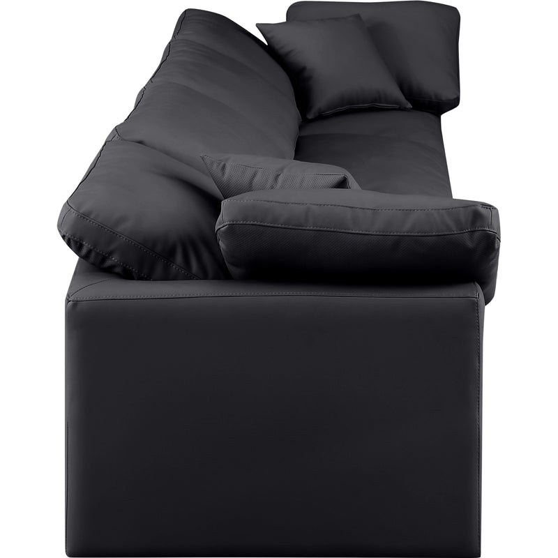 Meridian Indulge Black Vegan Leather Modular Sofa IMAGE 5