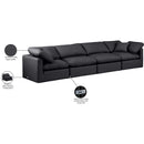 Meridian Indulge Black Vegan Leather Modular Sofa IMAGE 8
