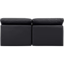 Meridian Indulge Black Vegan Leather Modular Sofa IMAGE 3
