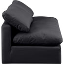 Meridian Indulge Black Vegan Leather Modular Sofa IMAGE 5