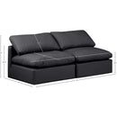 Meridian Indulge Black Vegan Leather Modular Sofa IMAGE 7
