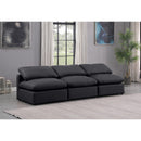 Meridian Indulge Black Vegan Leather Modular Sofa IMAGE 2