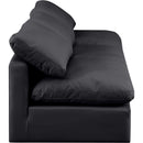 Meridian Indulge Black Vegan Leather Modular Sofa IMAGE 5