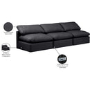 Meridian Indulge Black Vegan Leather Modular Sofa IMAGE 7