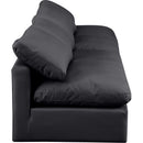 Meridian Indulge Black Vegan Leather Modular Sofa IMAGE 5