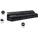 Meridian Indulge Black Vegan Leather Modular Sofa IMAGE 7