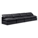 Meridian Indulge Black Vegan Leather Modular Sofa IMAGE 8