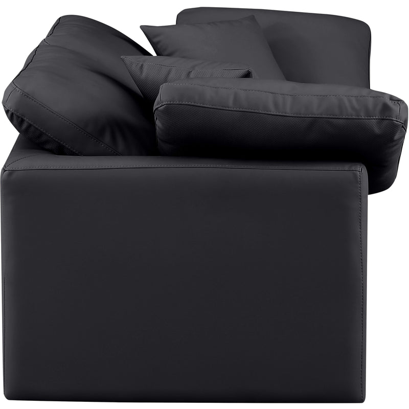 Meridian Indulge Black Vegan Leather Modular Sofa IMAGE 5