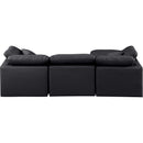 Meridian Indulge Black Vegan Leather Modular Sectional IMAGE 3