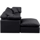 Meridian Indulge Black Vegan Leather Modular Sectional IMAGE 5