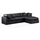 Meridian Indulge Black Vegan Leather Modular Sectional IMAGE 9