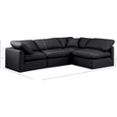 Meridian Indulge Black Vegan Leather Modular Sectional IMAGE 10