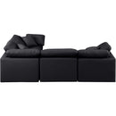 Meridian Indulge Black Vegan Leather Modular Sectional IMAGE 5