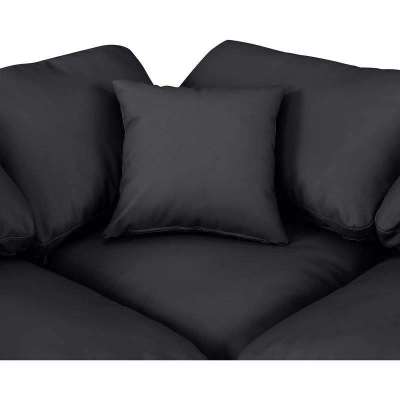 Meridian Indulge Black Vegan Leather Modular Sectional IMAGE 7