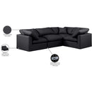 Meridian Indulge Black Vegan Leather Modular Sectional IMAGE 9