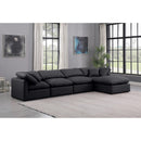 Meridian Indulge Black Vegan Leather Modular Sectional IMAGE 2