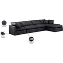 Meridian Indulge Black Vegan Leather Modular Sectional IMAGE 8
