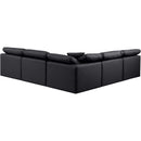 Meridian Indulge Black Vegan Leather Modular Sectional IMAGE 3