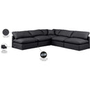Meridian Indulge Black Vegan Leather Modular Sectional IMAGE 8