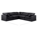 Meridian Indulge Black Vegan Leather Modular Sectional IMAGE 10