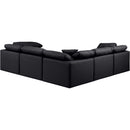 Meridian Indulge Black Vegan Leather Modular Sectional IMAGE 3