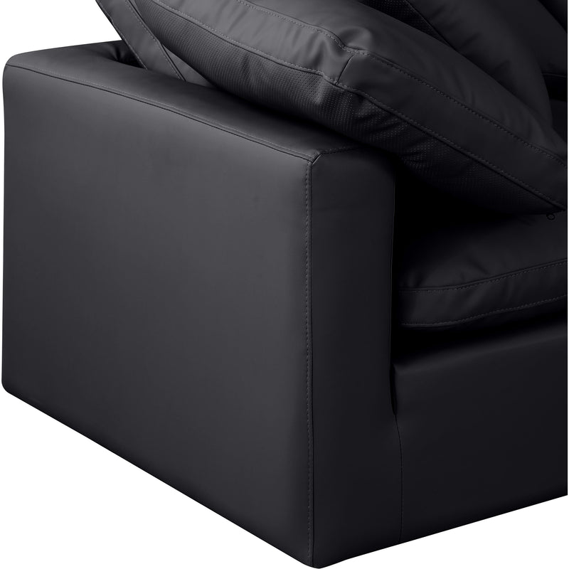 Meridian Indulge Black Vegan Leather Modular Sectional IMAGE 6