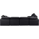 Meridian Indulge Black Vegan Leather Modular Sectional IMAGE 3