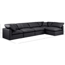 Meridian Indulge Black Vegan Leather Modular Sectional IMAGE 9
