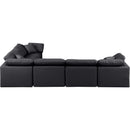 Meridian Indulge Black Vegan Leather Modular Sectional IMAGE 3