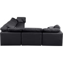 Meridian Indulge Black Vegan Leather Modular Sectional IMAGE 5