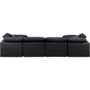 Meridian Indulge Black Vegan Leather Modular Sectional IMAGE 3