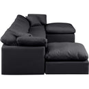 Meridian Indulge Black Vegan Leather Modular Sectional IMAGE 5