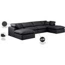 Meridian Indulge Black Vegan Leather Modular Sectional IMAGE 7