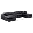 Meridian Indulge Black Vegan Leather Modular Sectional IMAGE 8