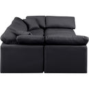 Meridian Indulge Black Vegan Leather Modular Sectional IMAGE 5