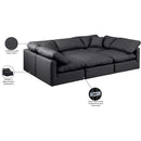 Meridian Indulge Black Vegan Leather Modular Sectional IMAGE 8