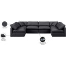Meridian Indulge Black Vegan Leather Modular Sectional IMAGE 8