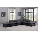Meridian Indulge Black Vegan Leather Modular Sectional IMAGE 2