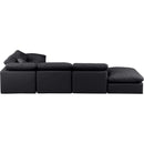 Meridian Indulge Black Vegan Leather Modular Sectional IMAGE 3