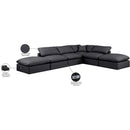 Meridian Indulge Black Vegan Leather Modular Sectional IMAGE 8