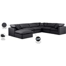 Meridian Indulge Black Vegan Leather Modular Sectional IMAGE 9