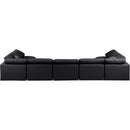 Meridian Indulge Black Vegan Leather Modular Sectional IMAGE 3