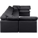 Meridian Indulge Black Vegan Leather Modular Sectional IMAGE 5