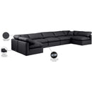 Meridian Indulge Black Vegan Leather Modular Sectional IMAGE 8